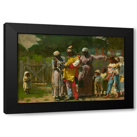Dressing for the Carnival Black Modern Wood Framed Art Print by Homer, Winslow
