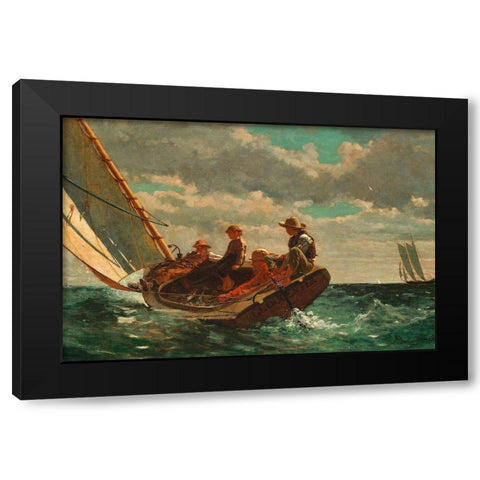 Breezing Up (A Fair Wind) Black Modern Wood Framed Art Print with Double Matting by Homer, Winslow