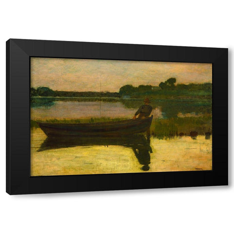 Sunset Black Modern Wood Framed Art Print with Double Matting by Homer, Winslow