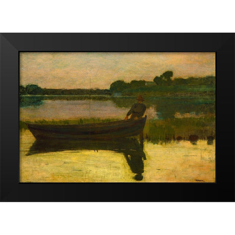 Sunset Black Modern Wood Framed Art Print by Homer, Winslow