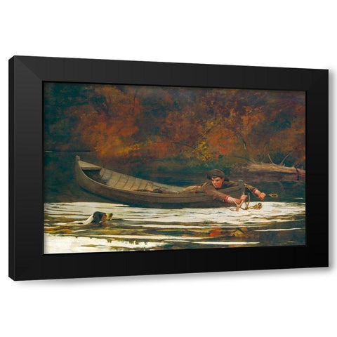 Hound and Hunter Black Modern Wood Framed Art Print with Double Matting by Homer, Winslow