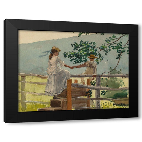 On the Stile Black Modern Wood Framed Art Print with Double Matting by Homer, Winslow