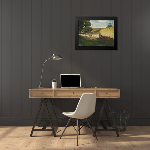 Warm Afternoon Black Modern Wood Framed Art Print by Homer, Winslow