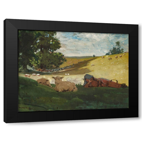 Warm Afternoon Black Modern Wood Framed Art Print with Double Matting by Homer, Winslow