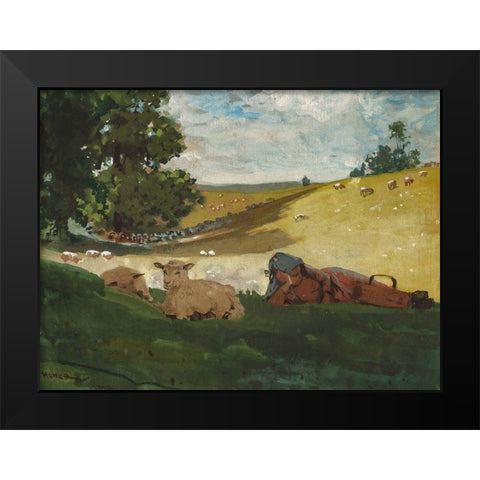 Warm Afternoon Black Modern Wood Framed Art Print by Homer, Winslow