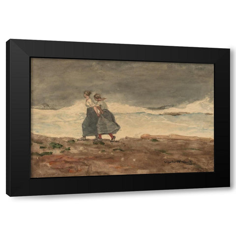Danger Black Modern Wood Framed Art Print by Homer, Winslow