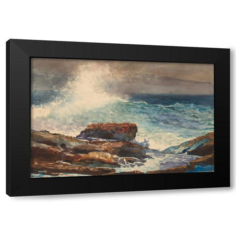 Incoming Tide, Scarboro, Maine Black Modern Wood Framed Art Print with Double Matting by Homer, Winslow