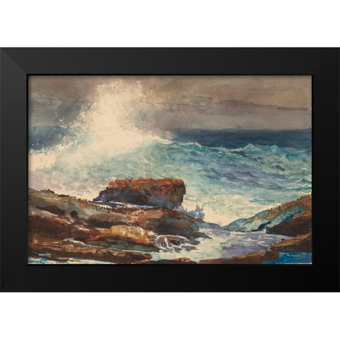 Incoming Tide, Scarboro, Maine Black Modern Wood Framed Art Print by Homer, Winslow
