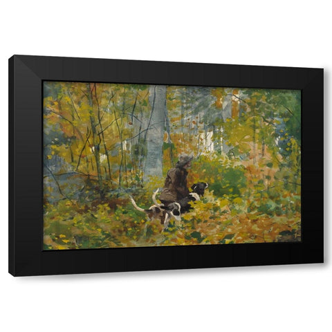 On the Trail Black Modern Wood Framed Art Print with Double Matting by Homer, Winslow