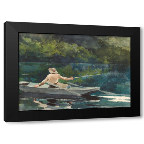 Casting, Number Two Black Modern Wood Framed Art Print with Double Matting by Homer, Winslow
