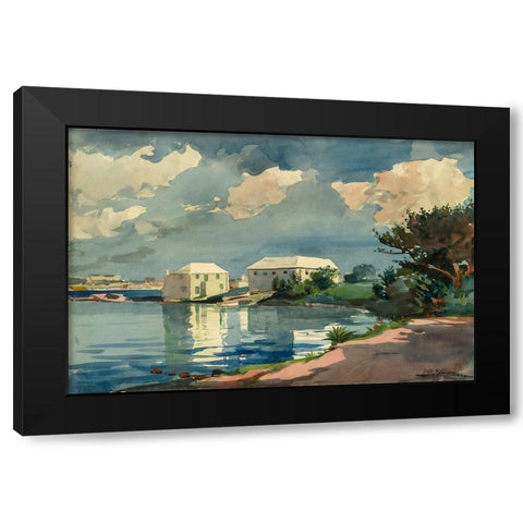 Salt Kettle, Bermuda Black Modern Wood Framed Art Print with Double Matting by Homer, Winslow