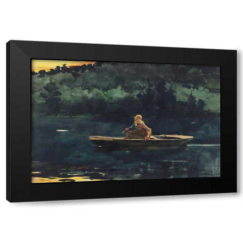 The Rise Black Modern Wood Framed Art Print with Double Matting by Homer, Winslow
