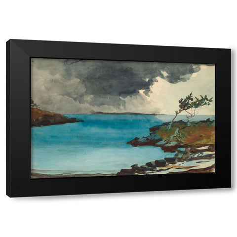 The Coming Storm Black Modern Wood Framed Art Print with Double Matting by Homer, Winslow