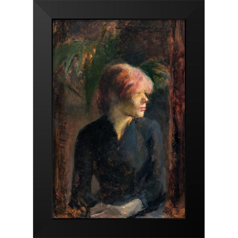 Carmen Gaudin Black Modern Wood Framed Art Print by Toulouse-Lautrec, Henri de
