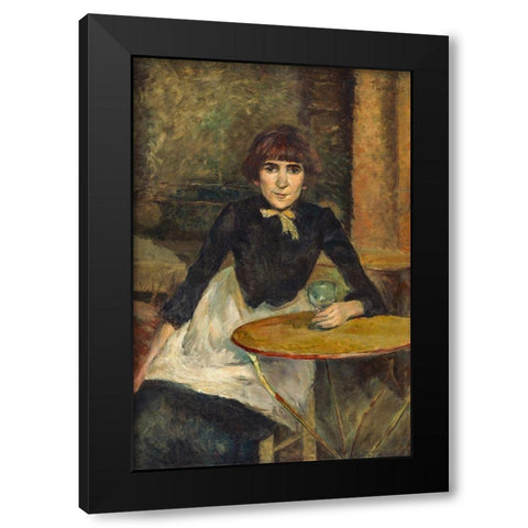 A la Bastille Jeanne Wenz Black Modern Wood Framed Art Print with Double Matting by Toulouse-Lautrec, Henri de