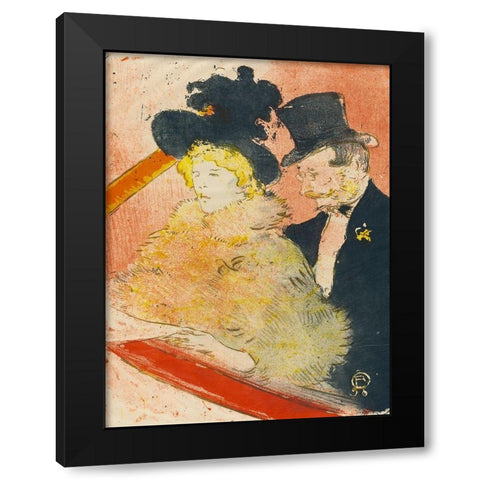 At the Concert Black Modern Wood Framed Art Print by Toulouse-Lautrec, Henri de
