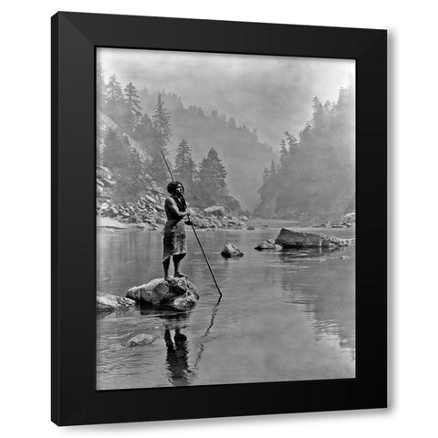 A smoky day at the Sugar Bowl, Hupa Black Modern Wood Framed Art Print by Curtis, Edward