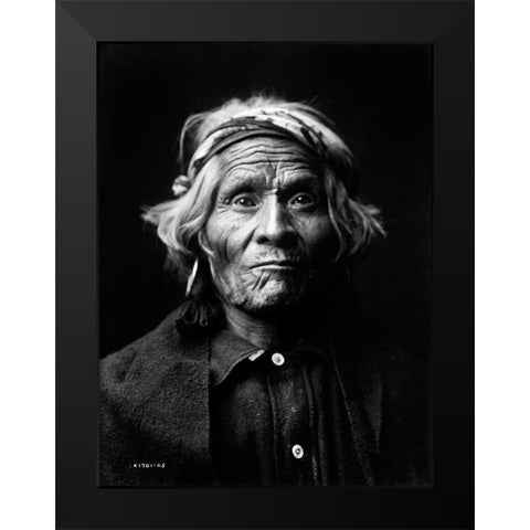 Wyemah, Taos Indian, ca. 1905 Black Modern Wood Framed Art Print by Curtis, Edward