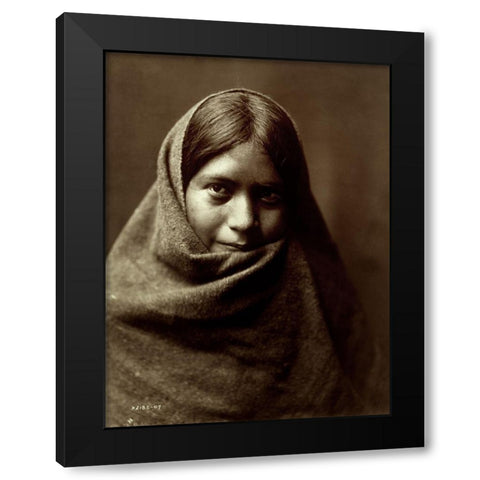 Pakit, Maricopa, 1907 Black Modern Wood Framed Art Print with Double Matting by Curtis, Edward
