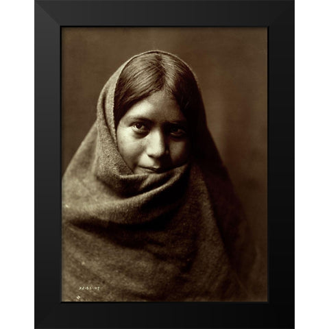 Pakit, Maricopa, 1907 Black Modern Wood Framed Art Print by Curtis, Edward