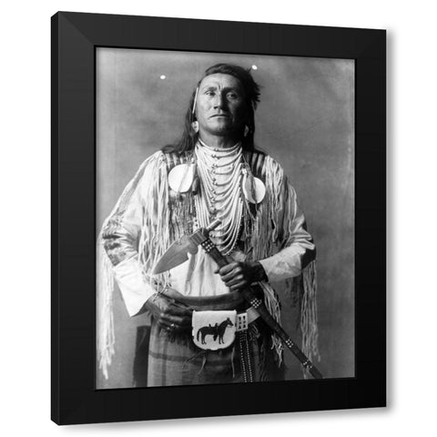 Holds The Enemy Black Modern Wood Framed Art Print by Curtis, Edward