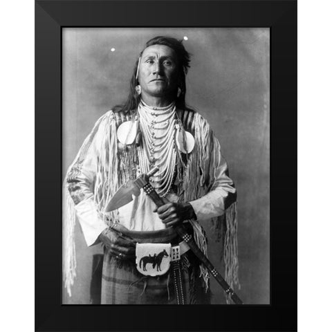 Holds The Enemy Black Modern Wood Framed Art Print by Curtis, Edward