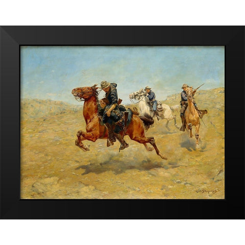 My Bunkie Black Modern Wood Framed Art Print by Schreyvogel, Charles