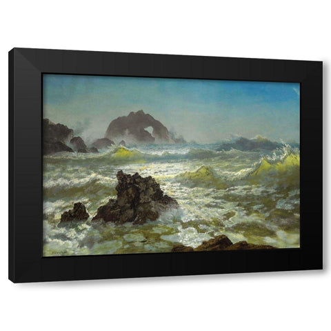 Seal Rock, California Black Modern Wood Framed Art Print by Bierstadt, Albert