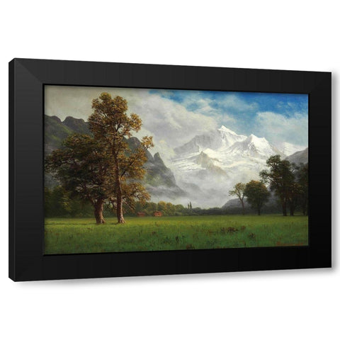 Jungfrau Black Modern Wood Framed Art Print with Double Matting by Bierstadt, Albert