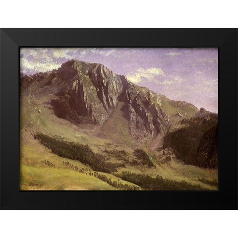 Mountains Black Modern Wood Framed Art Print by Bierstadt, Albert