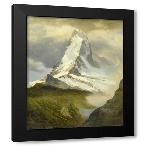 The Matterhorn Black Modern Wood Framed Art Print by Bierstadt, Albert