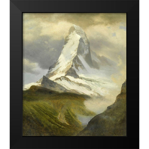 The Matterhorn Black Modern Wood Framed Art Print by Bierstadt, Albert