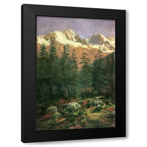 Canadian Rockies Black Modern Wood Framed Art Print by Bierstadt, Albert