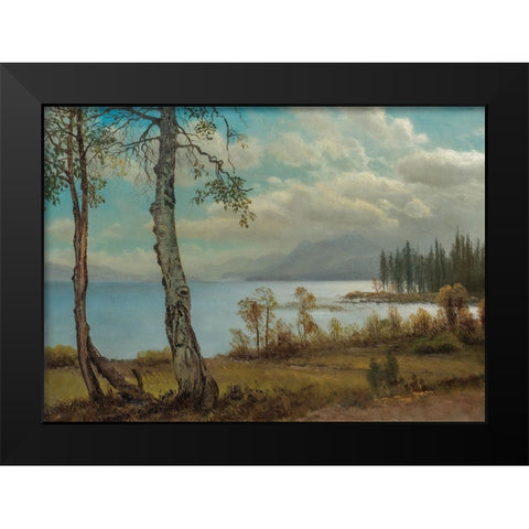Lake Tahoe Black Modern Wood Framed Art Print by Bierstadt, Albert