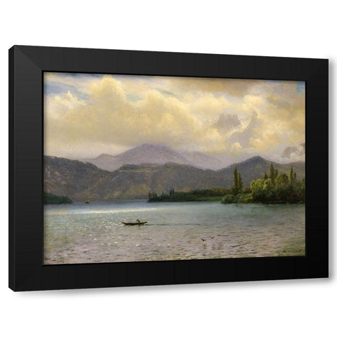 Lake Tahoe, California Black Modern Wood Framed Art Print with Double Matting by Bierstadt, Albert
