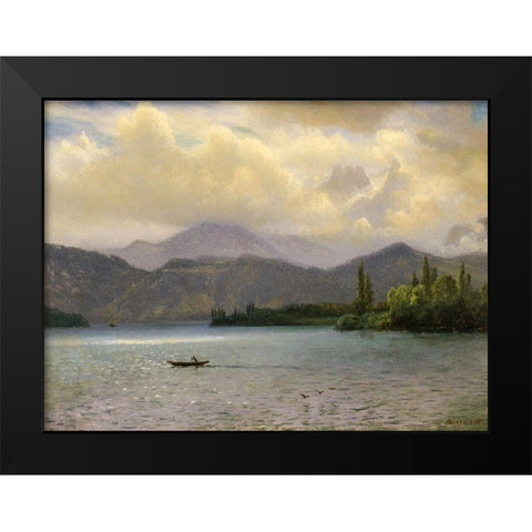 Lake Tahoe, California Black Modern Wood Framed Art Print by Bierstadt, Albert
