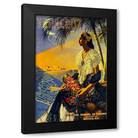 Veracruz Mexico Black Modern Wood Framed Art Print with Double Matting by Bueno Diaz
