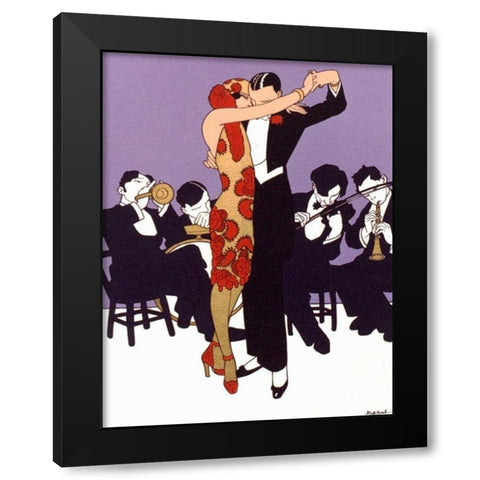 Mexican Magazine Cover 1920 Tango Black Modern Wood Framed Art Print with Double Matting by Garcia Cabral, Ernesto