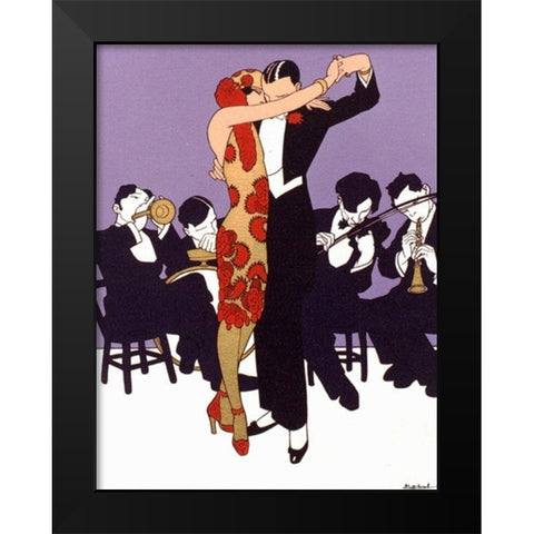 Mexican Magazine Cover 1920 Tango Black Modern Wood Framed Art Print by Garcia Cabral, Ernesto