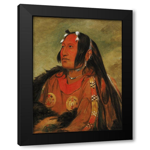 Pigeons Egg Head Black Modern Wood Framed Art Print by Catlin, George