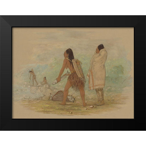 Flathead Indians, 1861 Black Modern Wood Framed Art Print by Catlin, George