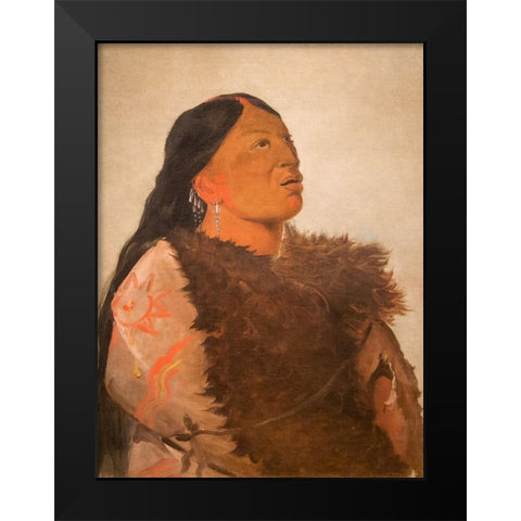 Wife of The Six Black Modern Wood Framed Art Print by Catlin, George