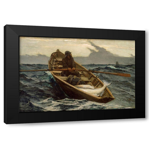 The Fog Warning Black Modern Wood Framed Art Print with Double Matting by Homer, Winslow