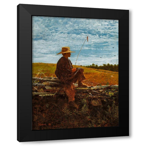 On Guard Black Modern Wood Framed Art Print with Double Matting by Homer, Winslow