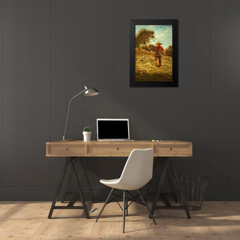 Haymaking Black Modern Wood Framed Art Print by Homer, Winslow
