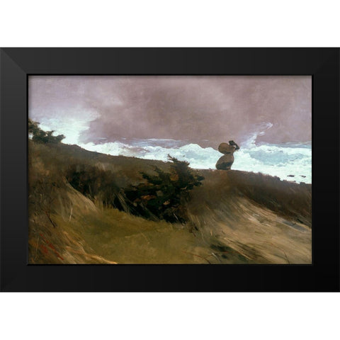 The West Wind Black Modern Wood Framed Art Print by Homer, Winslow