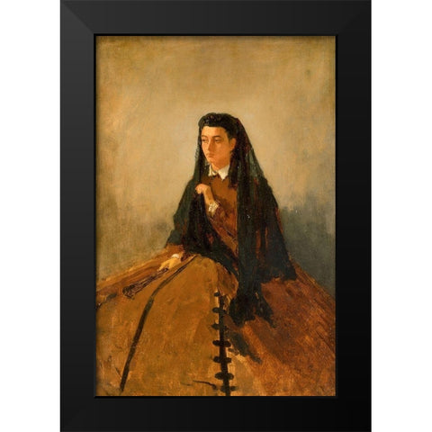 Portrait of Pauline Black Modern Wood Framed Art Print by Homer, Winslow