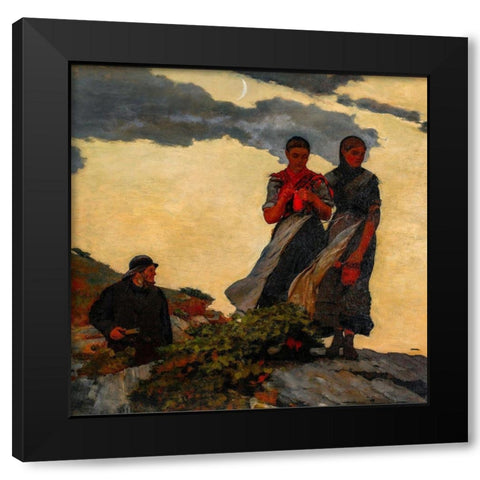 Early Evening Black Modern Wood Framed Art Print with Double Matting by Homer, Winslow