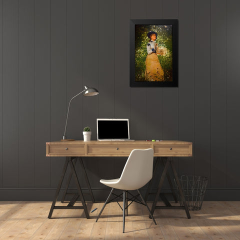 Butterflies Black Modern Wood Framed Art Print by Homer, Winslow