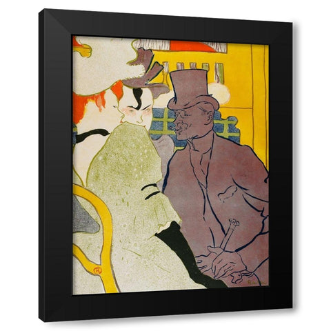 The Englishman at the Moulin Rouge Black Modern Wood Framed Art Print by Toulouse-Lautrec, Henri de